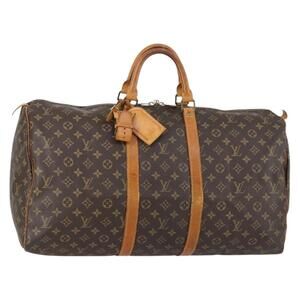 LOUIS VUITTON Monogram Keepall 55 Boston Bag M41424 LV Auth ar13834